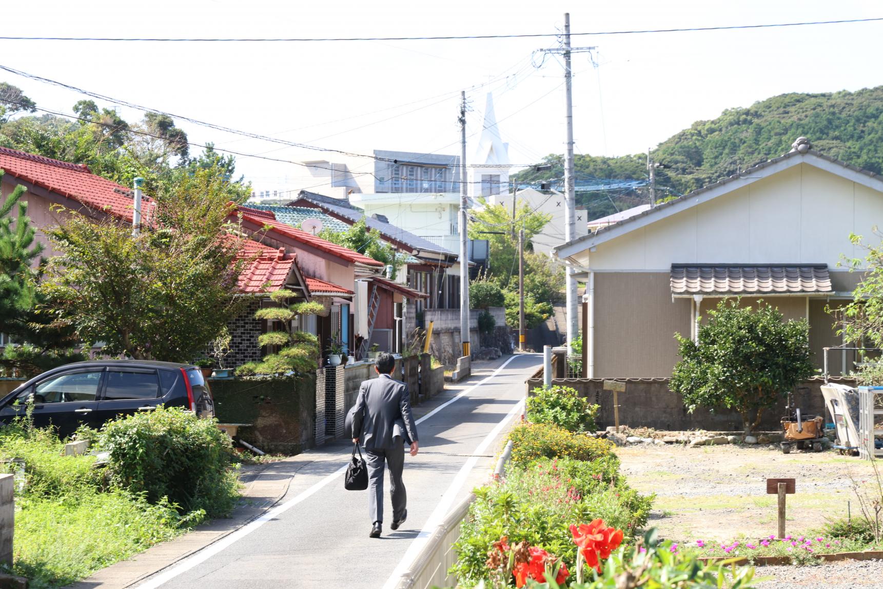 【2日目】ロケ地⑦奈留教会（付近の道）-1