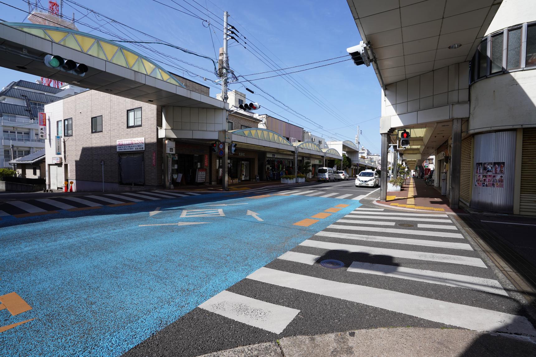 福江商店街(スーパー、100均、銀行他)-1