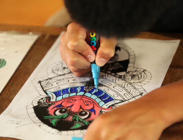 Color your own Baramon Kite-1